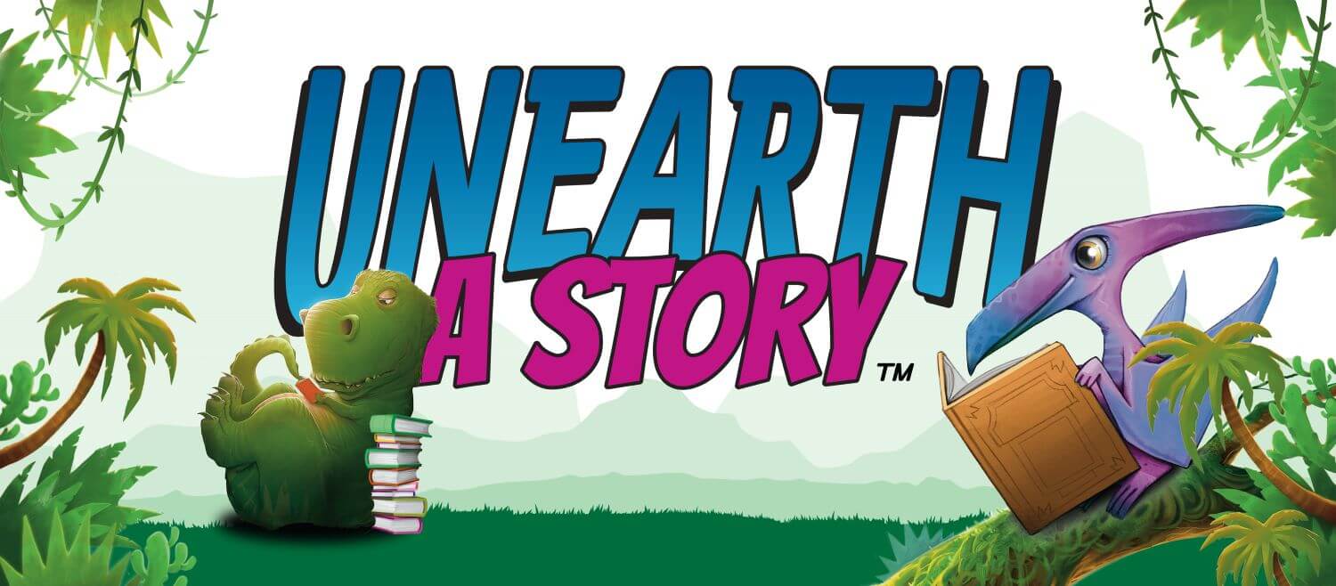 Summer Reading Unearth a Story campaign banner.