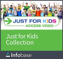 Infobase Access Video Just for Kids logo, Just for kids collection.